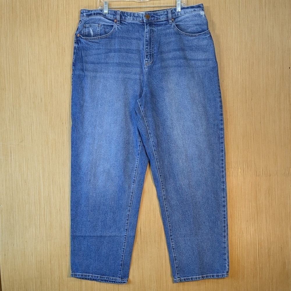 Lane Bryant Flex Magic Waistband Signature Fit Mid‎ Rise Loose Straight Jeans 16